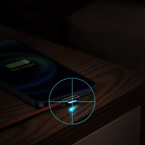 Kabel USB do Lightning kątowy Baseus Legend Series, 2.4A, 2m (czerwony)