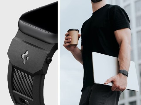 Pasek Spigen Rugged Band do Apple Watch 2/3/4/5/6/7/SE 38/40/41mm Matte Black