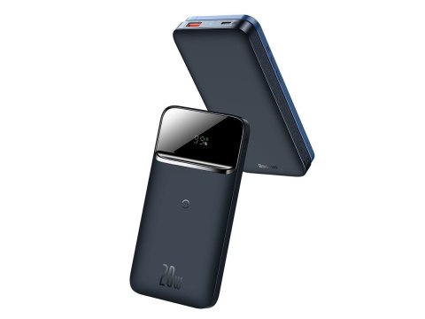Powerbank Baseus Magnetic z ładowaniem indukcyjnym QI 10000mAh 20W USB+USB-C Niebieski