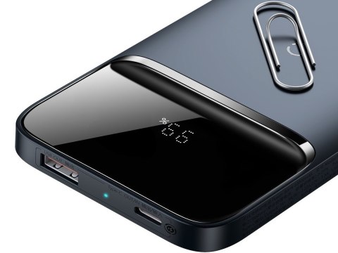 Powerbank Baseus Magnetic z ładowaniem indukcyjnym QI 10000mAh 20W USB+USB-C Niebieski