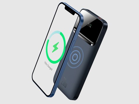 Powerbank Baseus Magnetic z ładowaniem indukcyjnym QI 10000mAh 20W USB+USB-C Niebieski