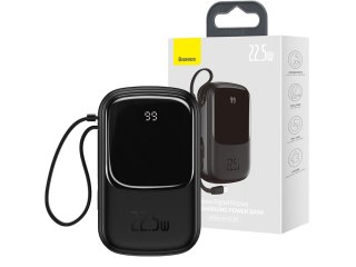 Powerbank Baseus Qpow z kablem USB-C 20000mAh 22.5W USB USB-C IP Czarny