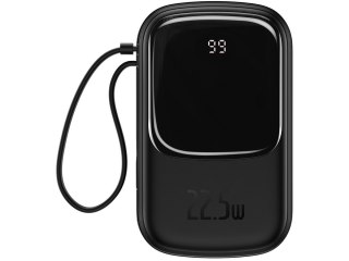 Powerbank Baseus Qpow z kablem USB-C 20000mAh 22.5W USB USB-C IP Czarny