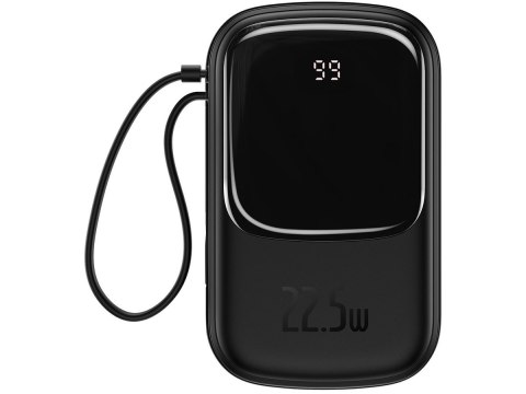 Powerbank Baseus Qpow z kablem USB-C 20000mAh 22.5W USB USB-C IP Czarny