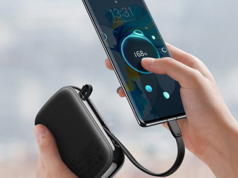 Powerbank Baseus Qpow z kablem USB-C 20000mAh 22.5W USB USB-C IP Czarny
