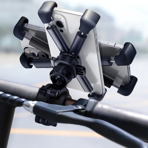 Uchwyt rowerowy na kierownicę Baseus Quick do telefonu smartfona na skuter motor czarny