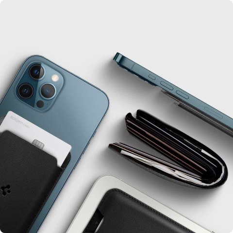 Etui Spigen Valentinus Card Holder na karty dokumenty Czarny