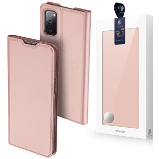 Etui ochronne z klapką Dux Ducis skórzane do Samsung Galaxy S20 FE 5G Różowe