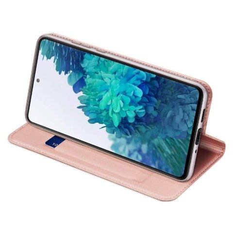 Etui ochronne z klapką Dux Ducis skórzane do Samsung Galaxy S20 FE 5G Różowe