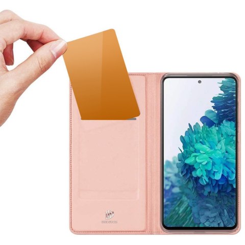 Etui ochronne z klapką Dux Ducis skórzane do Samsung Galaxy S20 FE 5G Różowe