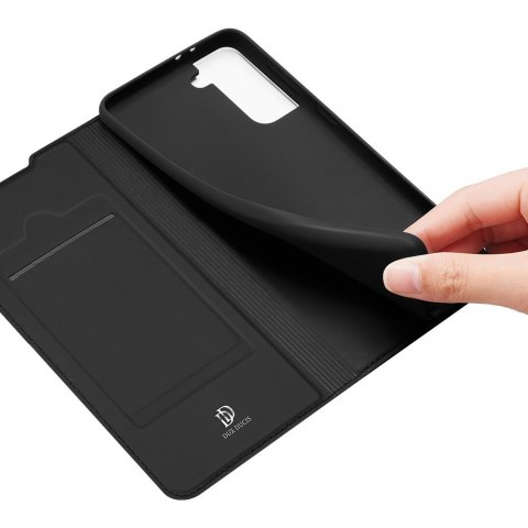Etui ochronne z klapką Dux Ducis skórzane do Samsung Galaxy S21 5G Czarne