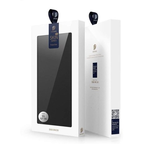 Etui ochronne z klapką Dux Ducis skórzane do Samsung Galaxy S21 5G Czarne