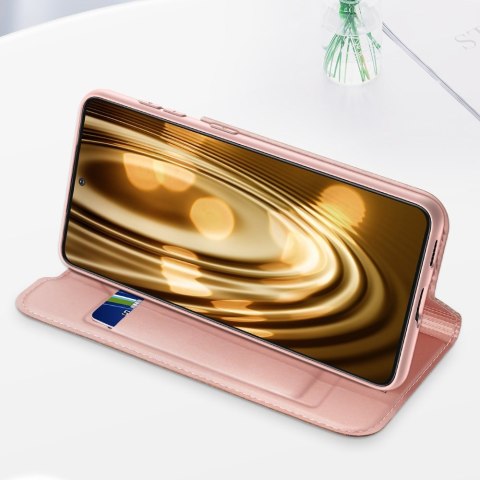 Etui ochronne z klapką Dux Ducis skórzane do Samsung Galaxy S21 5G Różowe