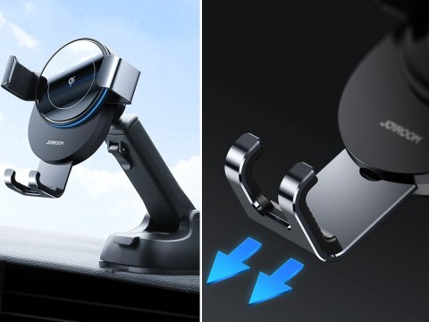 Grawitacyjny uchwyt samochodowy Joyroom JR-ZS212 z ładowarką Qi na kokpit 15W