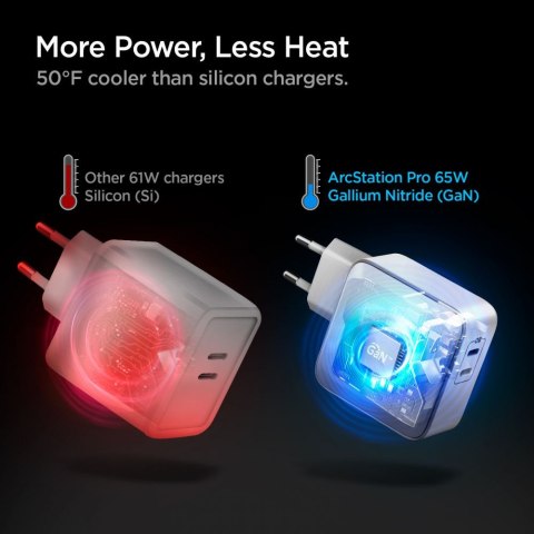 Ładowarka sieciowa 2x USB-C Spigen PE2007EU PD 60W QC3.0 Biała