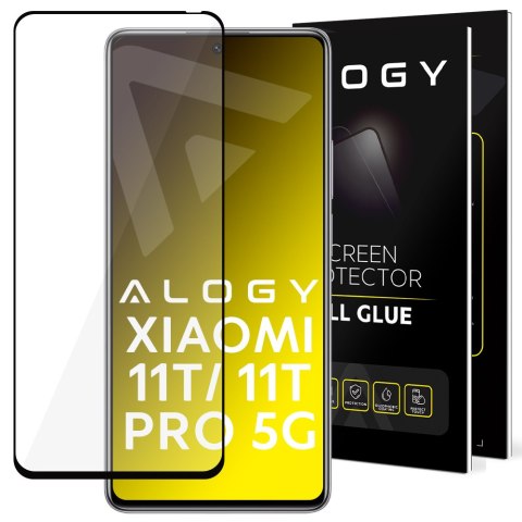 Szkło Alogy Full Glue case friendly do Xiaomi 11T 5G / 11T Pro 5G Czarne