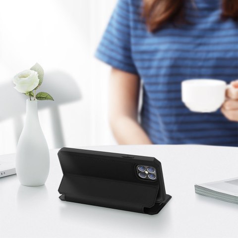 Etui ochronne z klapką Dux Ducis Skin X skórzane do Apple iPhone 12 Pro Max Czarne