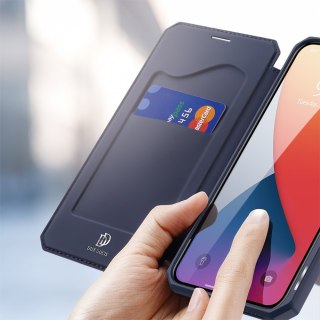 Etui ochronne z klapką Dux Ducis Skin X skórzane do Apple iPhone 12 Pro Max Granatowe