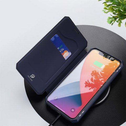 Etui ochronne z klapką Dux Ducis Skin X skórzane do Apple iPhone 12 Pro Max Granatowe