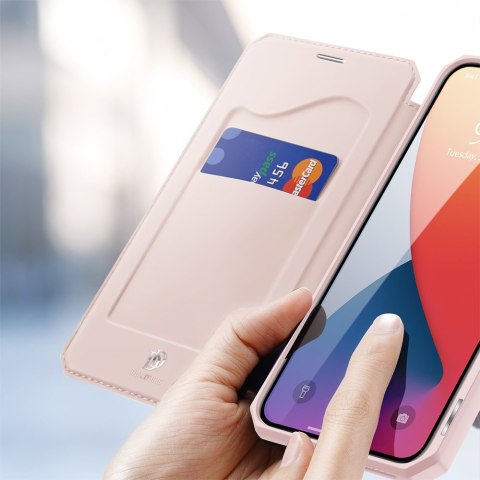 Etui ochronne z klapką Dux Ducis Skin X skórzane do Apple iPhone 12 Pro Max Różowe
