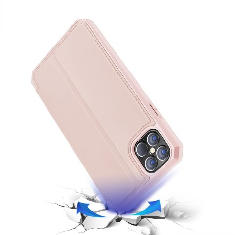 Etui ochronne z klapką Dux Ducis Skin X skórzane do Apple iPhone 12 Pro Max Różowe
