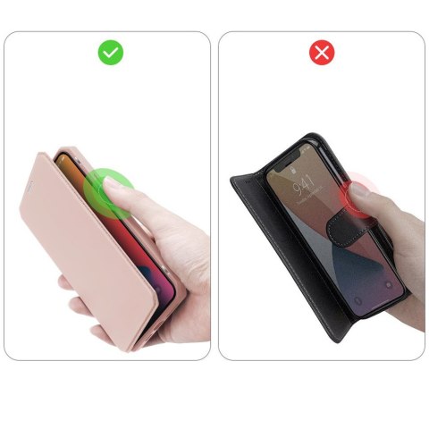 Etui ochronne z klapką Dux Ducis Skin X skórzane do Apple iPhone 12 Pro Max Różowe