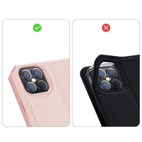 Etui ochronne z klapką Dux Ducis Skin X skórzane do Apple iPhone 12 Pro Max Różowe