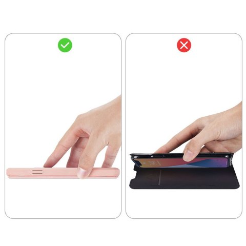 Etui ochronne z klapką Dux Ducis Skin X skórzane do Apple iPhone 12 Pro Max Różowe