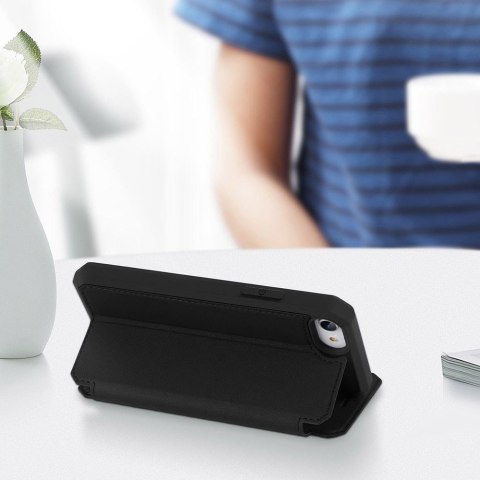 Etui ochronne z klapką Dux Ducis Skin X skórzane do Apple iPhone 7/8/SE 2020 Czarne
