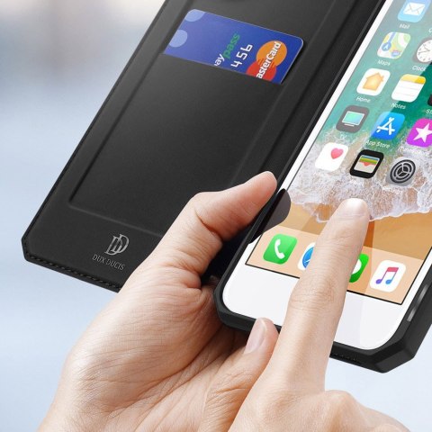 Etui ochronne z klapką Dux Ducis Skin X skórzane do Apple iPhone 7/8/SE 2020 Czarne