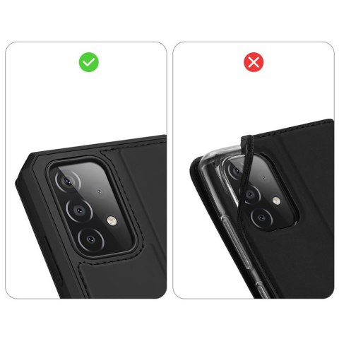 Etui ochronne z klapką Dux Ducis Skin X skórzane do Galaxy A52/ A52s 4G/5G Czarne