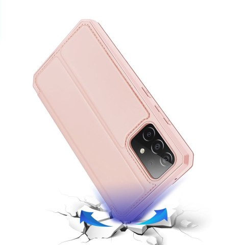 Etui ochronne z klapką Dux Ducis Skin X skórzane do Galaxy A52/ A52s 4G/5G Różowe