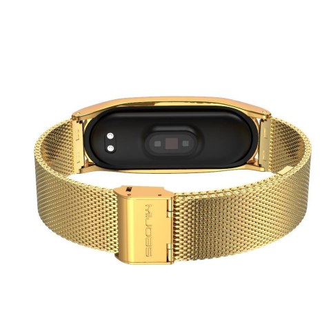 Pasek MilaneseBand do Xiaomi Mi Smart Band 5/6/6 NFC Gold