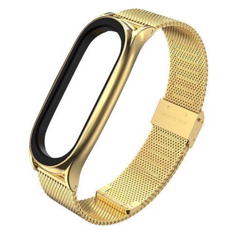 Pasek MilaneseBand do Xiaomi Mi Smart Band 5/6/6 NFC Gold