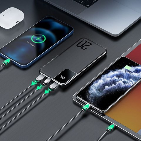 Powerbank Joyroom mocny 4-portowy JR-QP190 10000mAh 20W Black