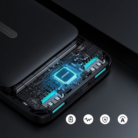 Powerbank bateria Joyroom JR-T012 2x USB + microUSB + USB-C 10000mAh Black
