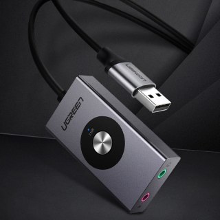 Zewnętrzna karta dźwiękowa USB UGREEN 7.1 1m (srebrny)