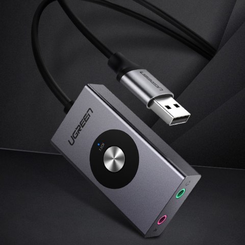 Zewnętrzna karta dźwiękowa USB UGREEN 7.1 1m (srebrny)