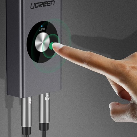 Zewnętrzna karta dźwiękowa USB UGREEN 7.1 1m (srebrny)