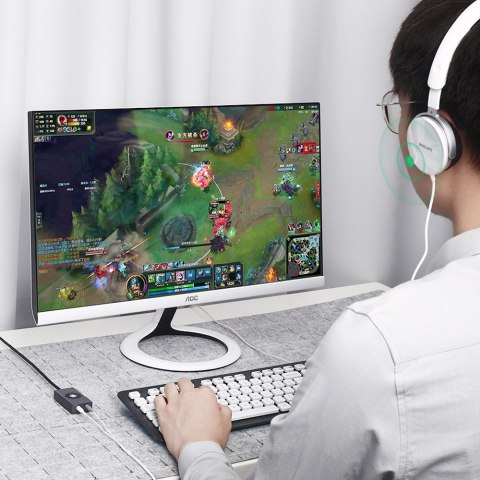 Zewnętrzna karta dźwiękowa USB UGREEN 7.1 1m (srebrny)