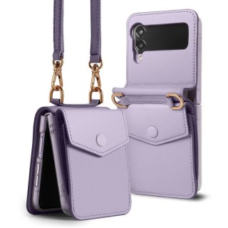 Etui obudowa Ringke Signature z paskiem do Samsung Galaxy Z Flip 3 5G Light Purple