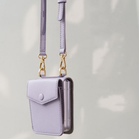 Etui obudowa Ringke Signature z paskiem do Samsung Galaxy Z Flip 3 5G Light Purple