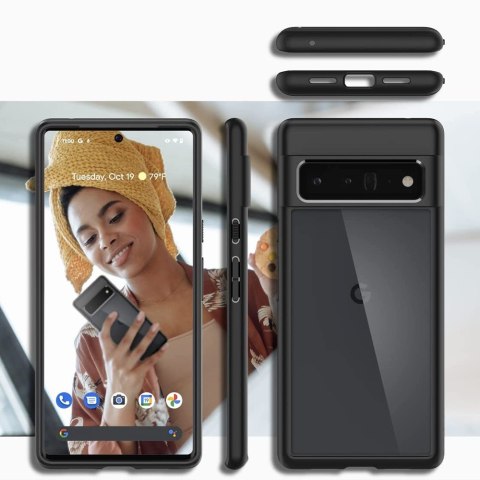 Etui obudowa case Spigen Ultra Hybrid do Google Pixel 6 Pro Matte Black