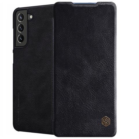 Etui portfel skóra Nillkin Qin do Samsung Galaxy S21 FE 2021 Black