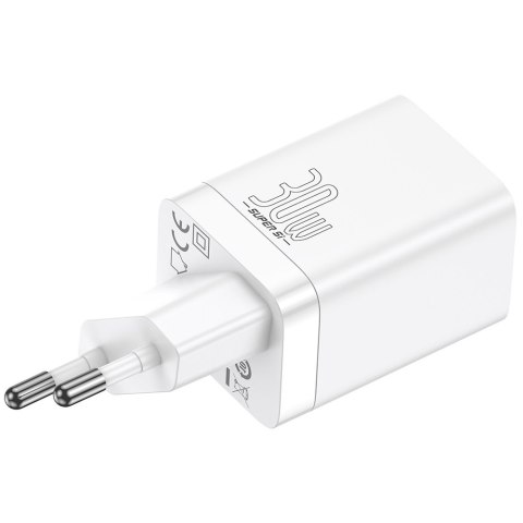 Ładowarka sieciowa Baseus Super Si Pro Quick Charger USB + USB-C QC 3.0 PD 30W Biała
