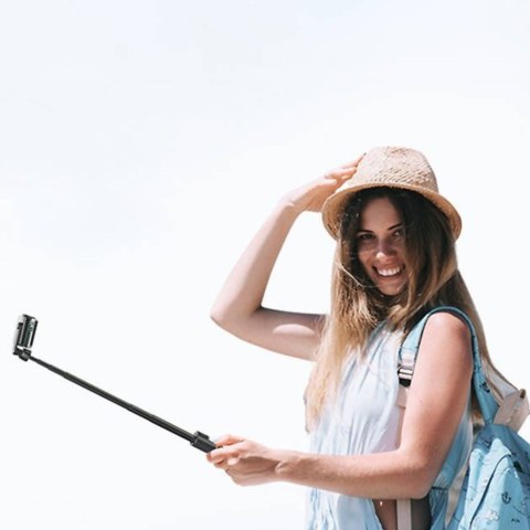 Selfie stick, statyw Bluetooth BlitzWolf BW-BS10 Plus do smartfonów (czarny)