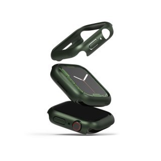 2x Nakładka Ringke Slim do Apple Watch 7 41mm Clear & Deep Green