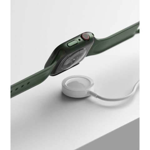 2x Nakładka Ringke Slim do Apple Watch 7 41mm Clear & Deep Green
