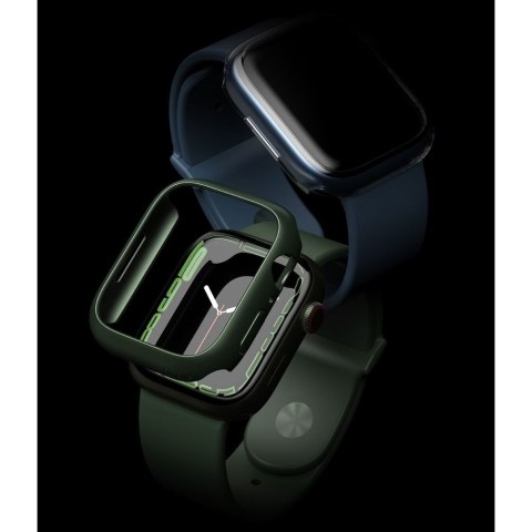 2x Nakładka Ringke Slim do Apple Watch 7 41mm Clear & Deep Green