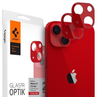 2x Oslona aparatu Spigen Optik.TR Camera Protector do Apple iPhone 13 Mini/ 13 Red
